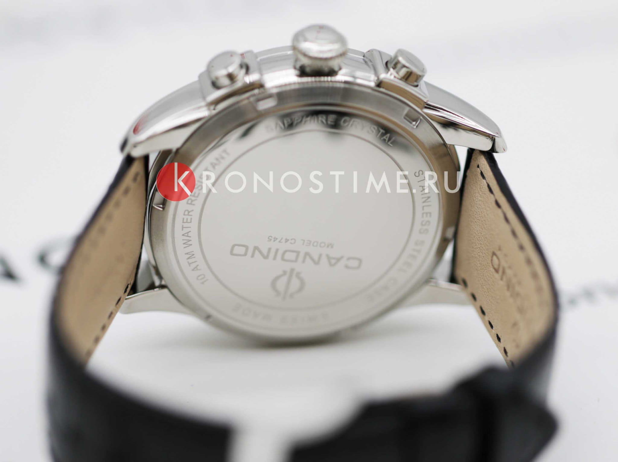 Candino Candino Chronograph C4745/4,  швейцария мужские часы на браслете кожаный боковой вид